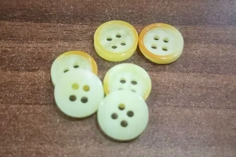 Beige Polyester Shirt Button