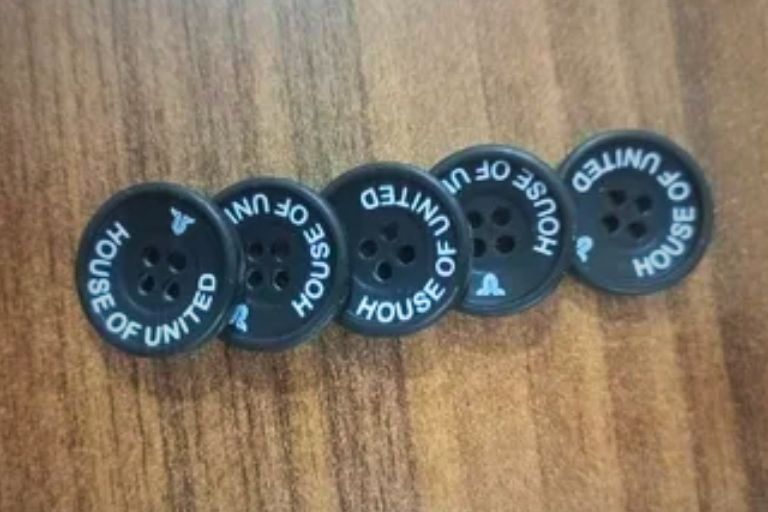 Black Round Polyester Button 2