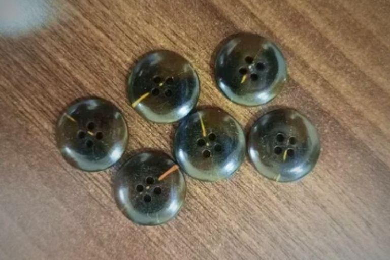 Brown Polyester Shirt Button 2