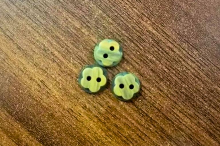 Polyester Flower Button